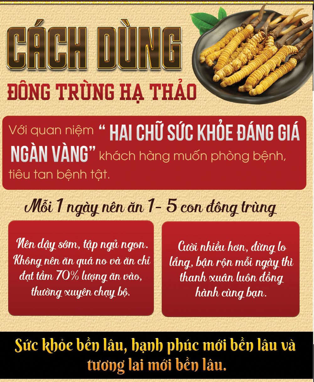 Cách chế biến đông trùng hạ thảo nguyên con