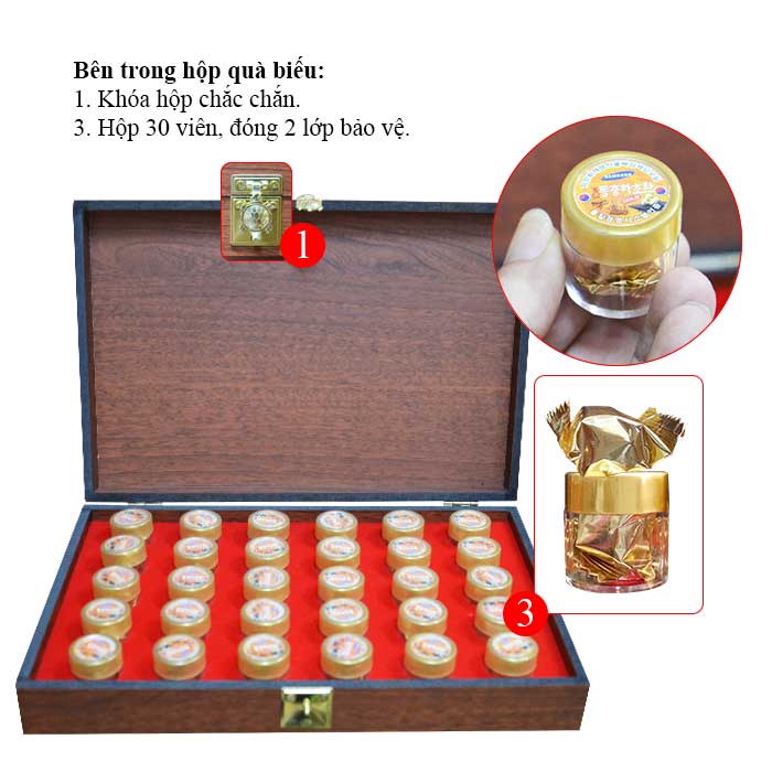 Viên đông trùng hạ thảo Nhân sâm Hàn Quốc đặc biệt hộp 30 viên D048 2