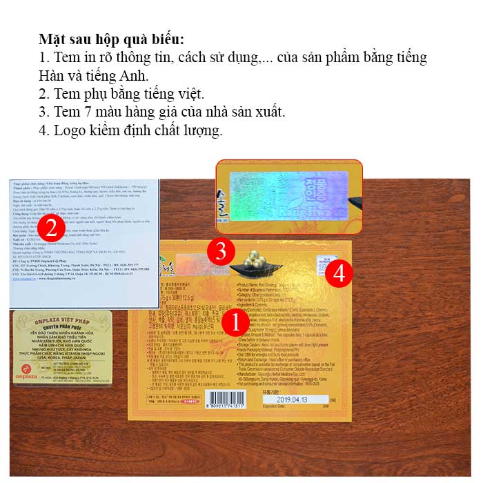 Viên đông trùng hạ thảo Nhân sâm Hàn Quốc đặc biệt hộp 30 viên D048 4