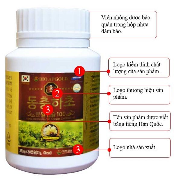 Đặc điểm chi tiết lọ nhựa đựng viên đông trùng hạ thảo Bio