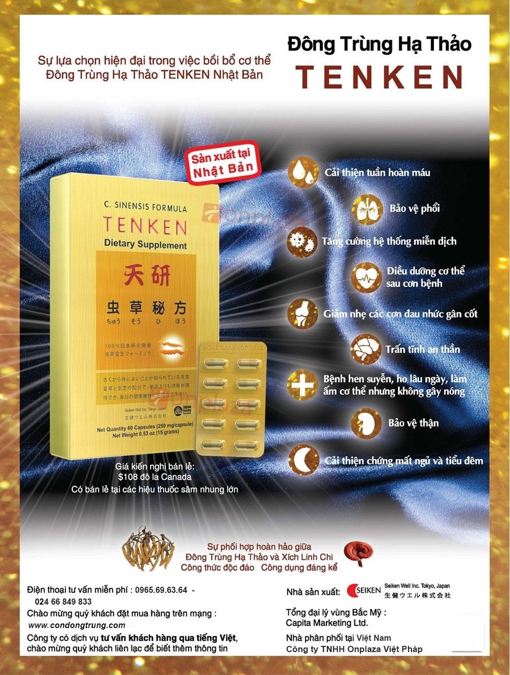 Địa chỉ cửa hàng mua đông trùng hạ thảo Tenken