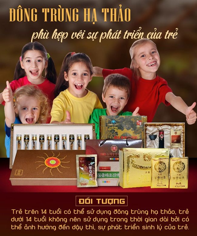 Dùng đông trùng hạ thảo cho trẻ em có tốt không