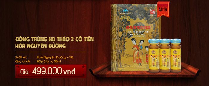 Giá đông trùng hạ thảo ba cô tiên Hòa Nguyên Đường của Trung Quốc