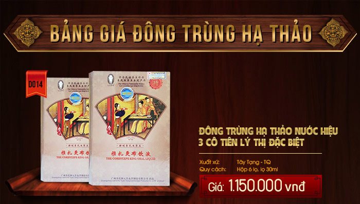 Giá đông trùng hạ thảo nước 3 cô tiên của Lý Thị