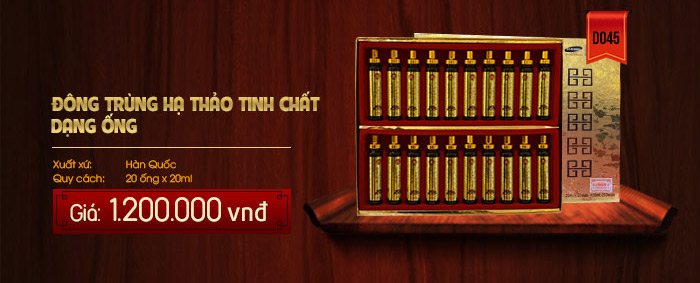 Giá tinh chất đông trùng hạ thảo dạng ống