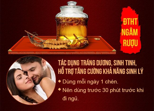 Rượu đông trùng hạ thảo tăng cường sinh lý cho phái mạnh