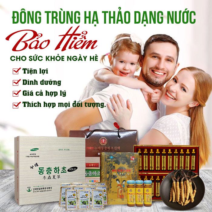 Đông trùng hạ thảo dạng nước đồ uống tiện lợi và bổ dưỡng